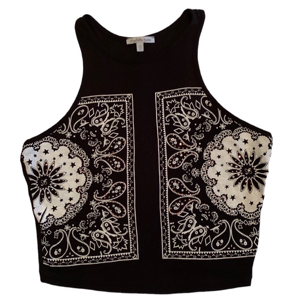 Charlotte Russe Racerback Cropped Tank •Size XS